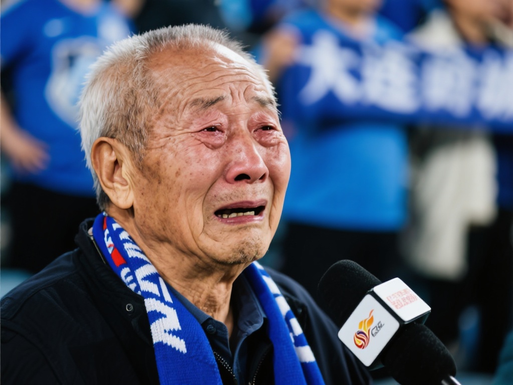 足球盛宴 大连英博主场揭幕战特辑《大连,我们来了 一个令人印象深刻的场景是,一位年近七旬的